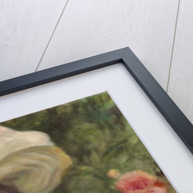 Young Girl Amongst Flowers or Woman with White Hat; Jeune fille dans les fleurs or Femme au chapeau blanc, c.1895 by Pierre Auguste Renoir