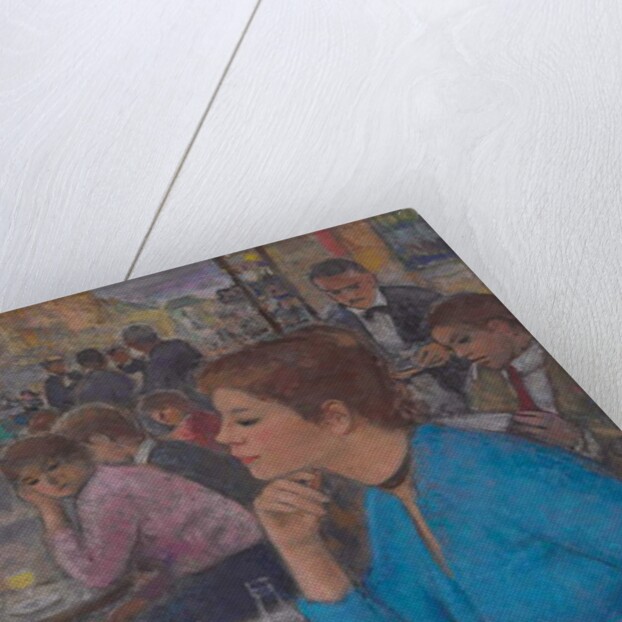 Eugenie in a Blue Dress at 'Deux Magots', Paris, c.1980 by Francois Gall