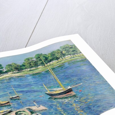 The Seine at Argenteuil, Boats at Anchor by Gustave Caillebotte