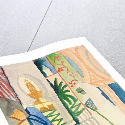 In the Temple Hall; In der Tempelhalle, 1914 by August Macke