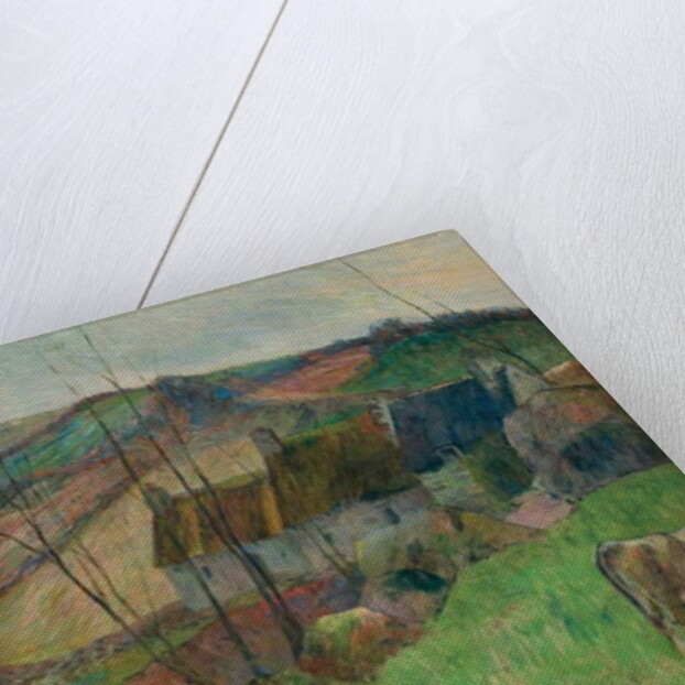 Cottages on the Flanks of Mont Sainte-Marguerite; Chaumieres au flanc de la Montagne Sainte-Marguerite, 1888 by Paul Gauguin