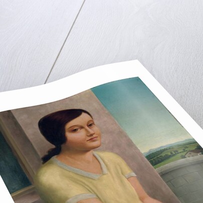 Seated Girl; Sitzendes Madchen, 1927 by Georg Schrimpf