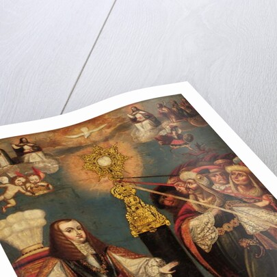 Charles II in Defense of the Eucharist, late 17th century by Cuzco School