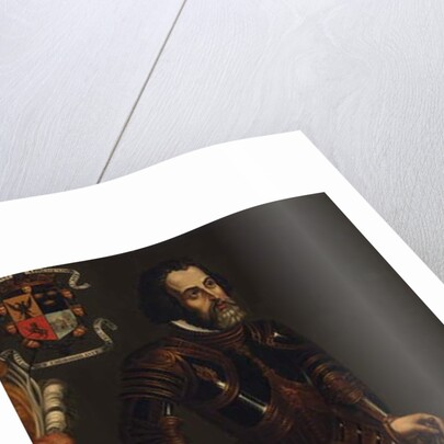 Portrait of Hernan Cortes, 19th century by Mexican School