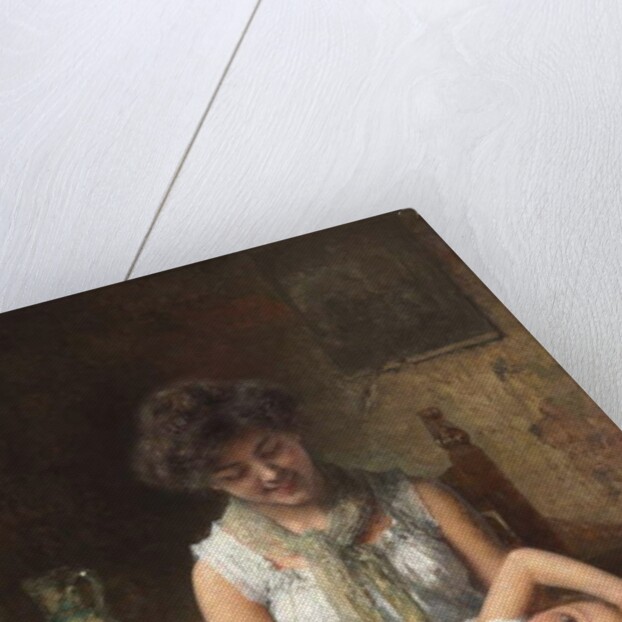 Moody Girl, c.1900 by Alexei Alexevich Harlamoff