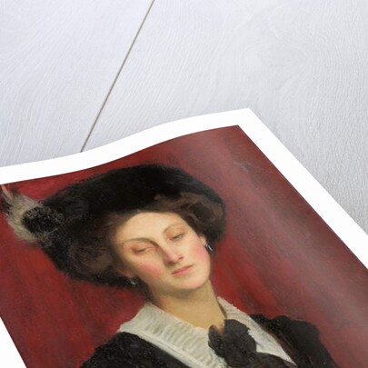 Hilda in a Black Hat, 1909 by George Spencer Watson