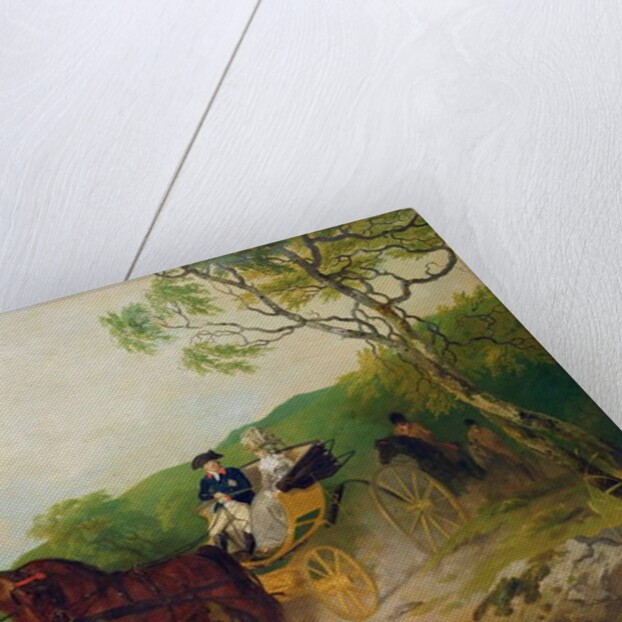 6th Earl and Marquis of Antrim with his wife Letitia driving a phaeton in Glenarm Castle park, Ballymena, Co. Antrim by Francis Wheatley