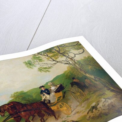 6th Earl and Marquis of Antrim with his wife Letitia driving a phaeton in Glenarm Castle park, Ballymena, Co. Antrim by Francis Wheatley