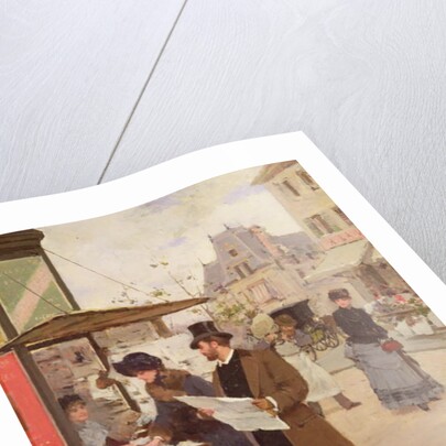 A Parisian Street Scene by Francesco Miralles Galaup