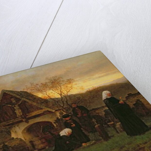 All Soul's Day in the Cemetery by Ludwig Friedrich Wilhelm Riefstahl