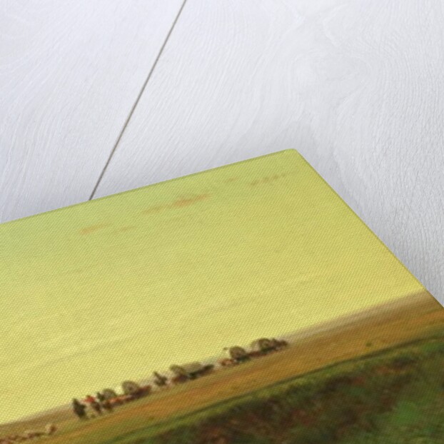 A Wagon Train on the Plains by Thomas Worthington Whittredge