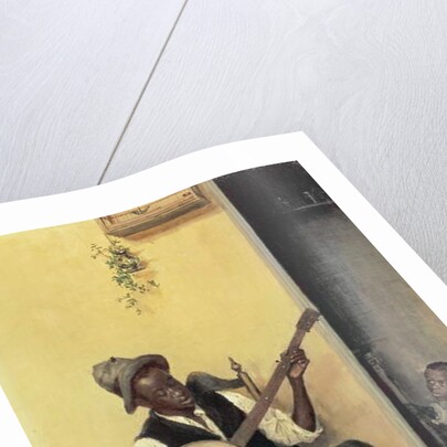 The Banjo Player, 1881 by Leon Delachaux