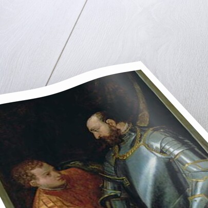 Warrior handing a letter to a page by Veronese