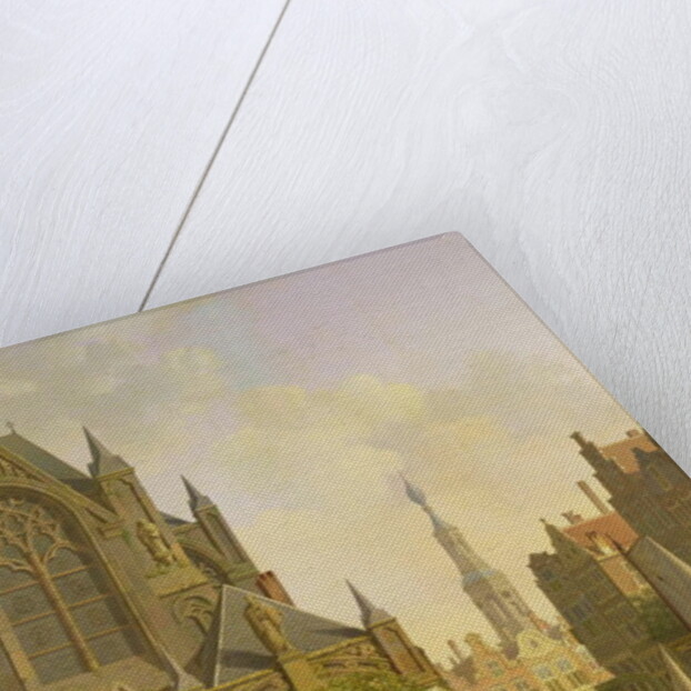 Vegetable stall in a Dutch town by Jan Hendrik Verheyen