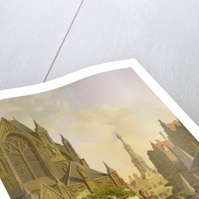 Vegetable stall in a Dutch town by Jan Hendrik Verheyen