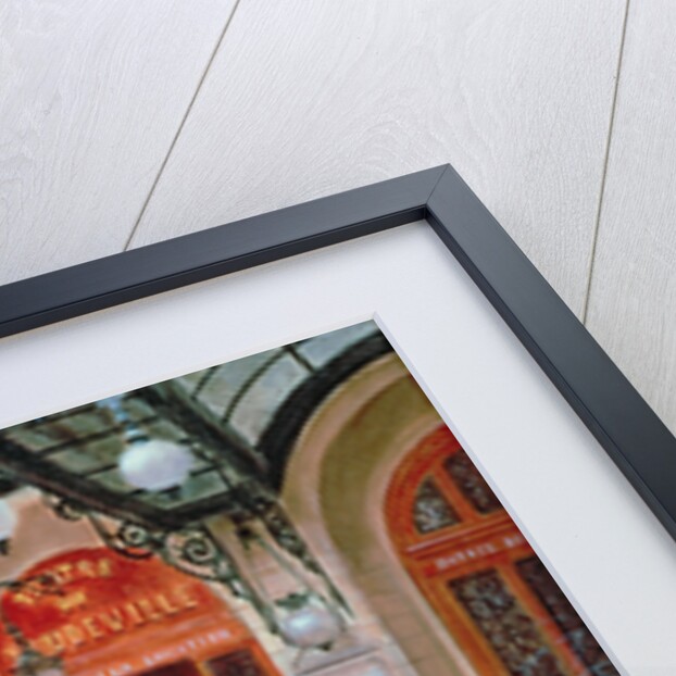 Outside the Vaudeville Theatre, Paris by Jean Beraud