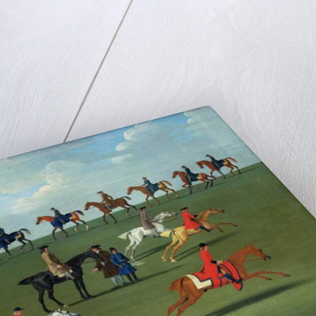 Race Horses exercising in a landscape by James Seymour