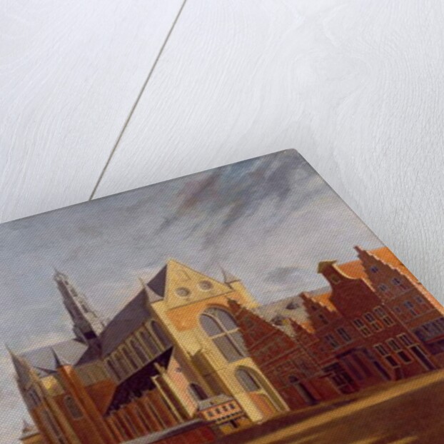 The Groote Market, Haarlem, with the Church of St. Bavo by Gerrit Adriaensz Berckheyde