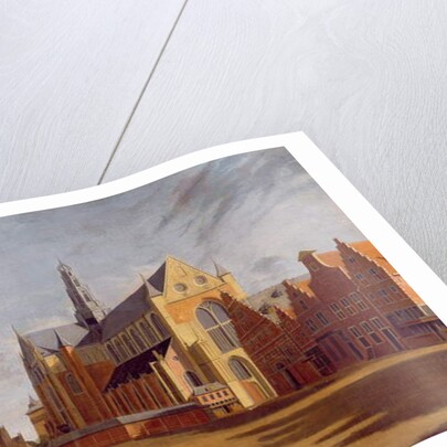 The Groote Market, Haarlem, with the Church of St. Bavo by Gerrit Adriaensz Berckheyde