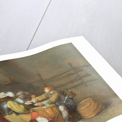 Soldiers playing cards in a guardroom by Gerard ter Borch or Terborch