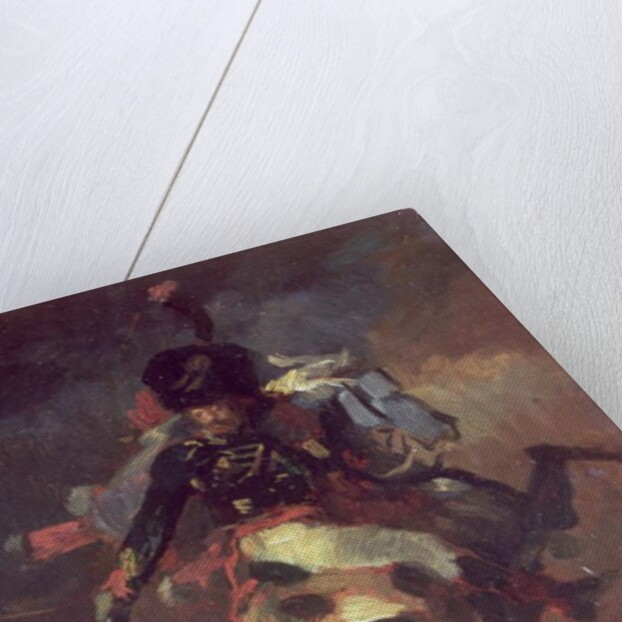Officer of the Chasseurs charging on horseback by Theodore (attr. to) Gericault