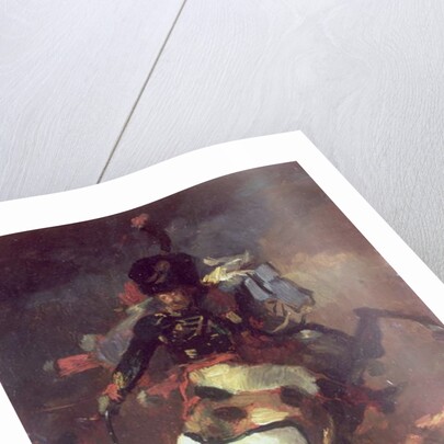 Officer of the Chasseurs charging on horseback by Theodore (attr. to) Gericault
