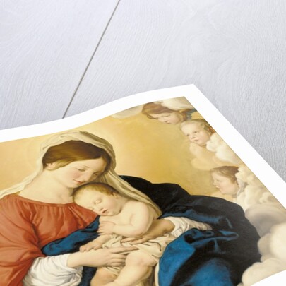 The Madonna and Child in Glory with Cherubs by Il Sassoferrato