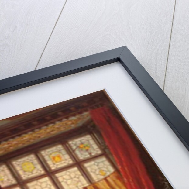 A cavalier in a darkened interior, a bird on his sword, 1843 by William Collingwood