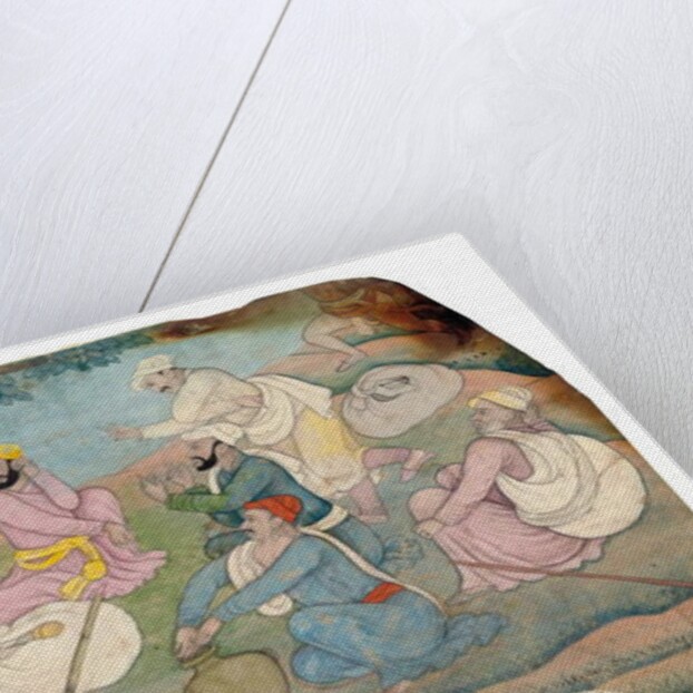 Travellers enjoying music by the wayside, mid 18th century by Indian School