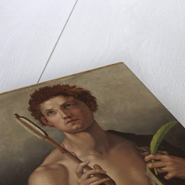 Saint Sebastian with an arrow in his right hand and the martyr's palm in his left by Andrea del Sarto