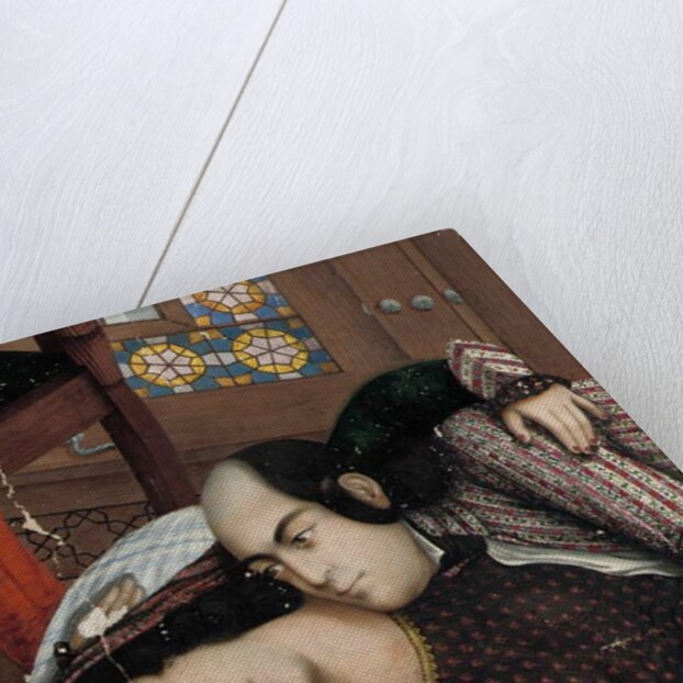 Embracing lovers, second half of the 19th century by Abu'l Hassan Ghaffari