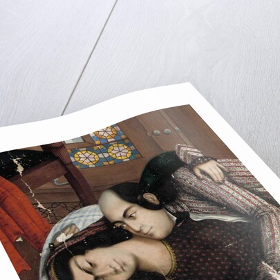 Embracing lovers, second half of the 19th century by Abu'l Hassan Ghaffari