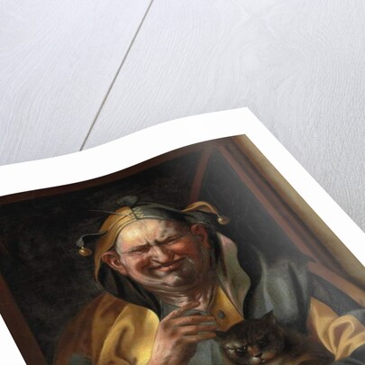 A jester with a cat by Jacob Jordaens