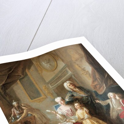 Portrait of a family in an interior by Francois de Troy