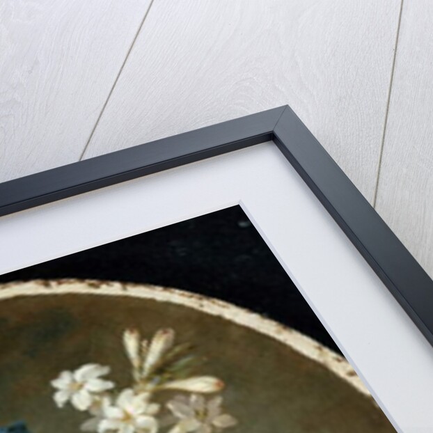 A vase of flowers and two plums on a marble tabletop, 1781 by Anne Vallayer-Coster