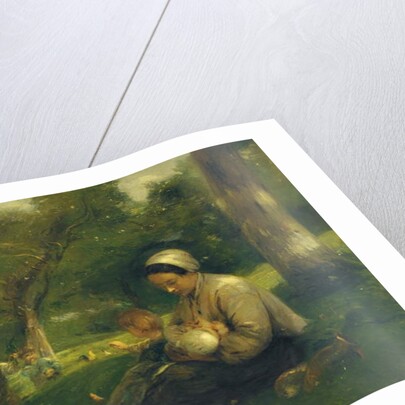 Mère et ses enfants au Saint-Siméon: the Loving Mother by Adolphe-Felix Cals