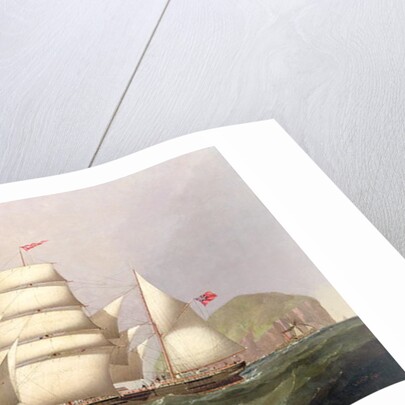 The barque 'Undaunted' off Ailsa Craig, with merchant ships beyond by C.H. Fyfe