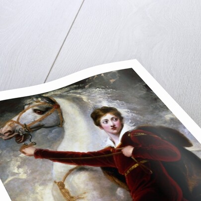 Portrait of a boy in red velvet suit by Thomas Stothard