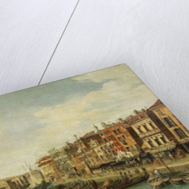 The Grand Canal near the Rialto Bridge, Venice, c.1730 by (1697-1768) Canaletto