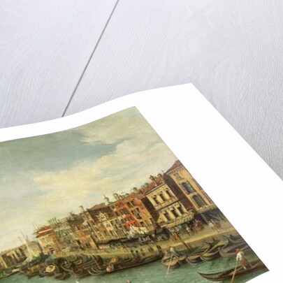 The Grand Canal near the Rialto Bridge, Venice, c.1730 by (1697-1768) Canaletto