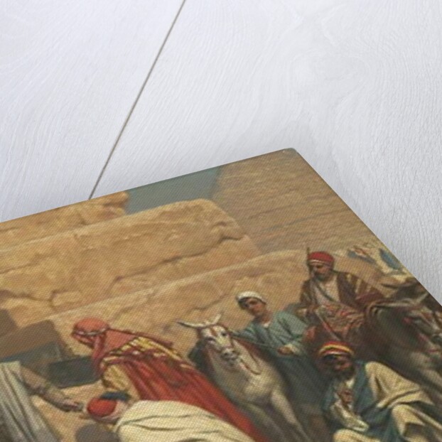 Lunch at foot of pyramids, Gizeh by Franz Vinck