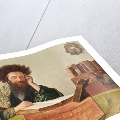 A Rabbi reading the Talmud by Isidor (1853-1921) (follower of) Kaufmann