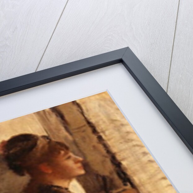 Woman putting on gloves by Edgar Degas