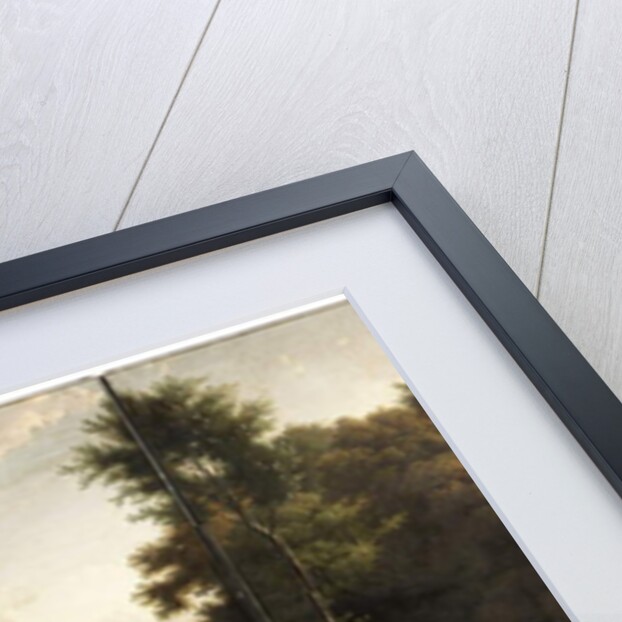 An Arcadian landscape with maidens gathering flowers by a river bank, a hilltop castle beyond, 1801 by Alexandre Hyacinthe Dunouy