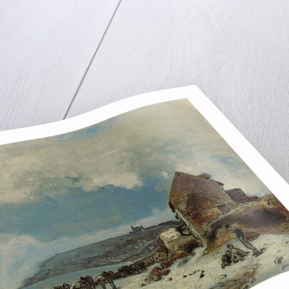 The Beach at Sainte-Adresse, 1862 by Johan-Barthold Jongkind