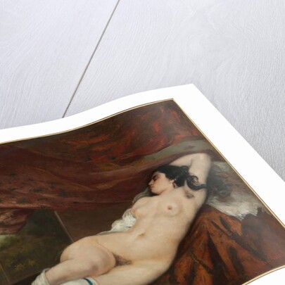 Reclining female nude, 1862 by Gustave Courbet