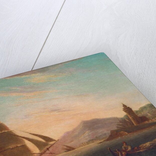 The Frigate HMS Pearl, 32 guns, entering the Faro, Messina by English School