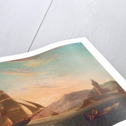 The Frigate HMS Pearl, 32 guns, entering the Faro, Messina by English School