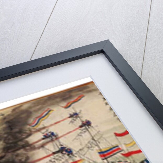 Naval battle scene at the Dagu or Taku Forts, Second Opium War, 1859 by School Chinese