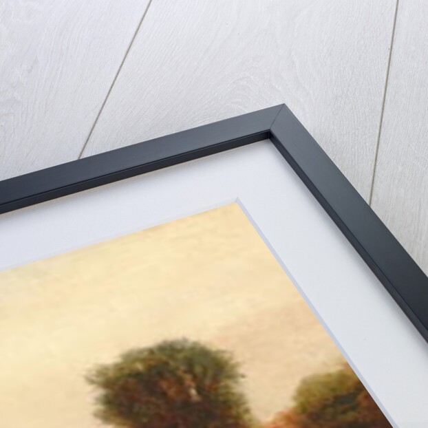 Cows and Sheep Grazing in an Autumn River Landscape by Homer Dodge Martin